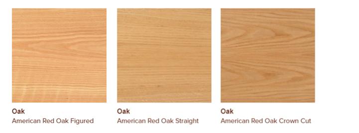 American red oak veneers