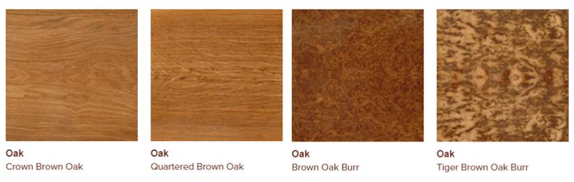 Brown oak veneers